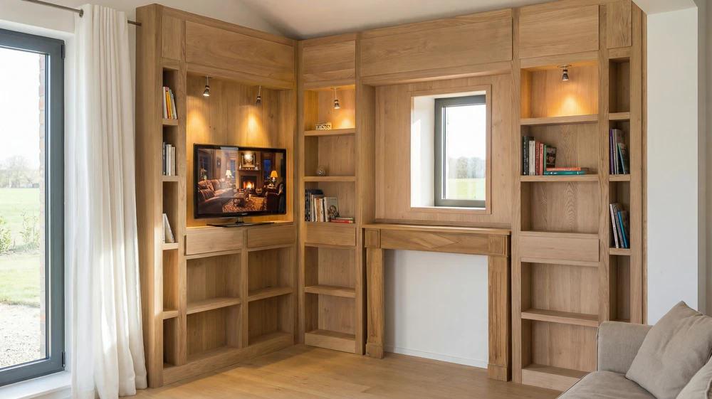 Atelier de menuiserie avec établi en bois massif